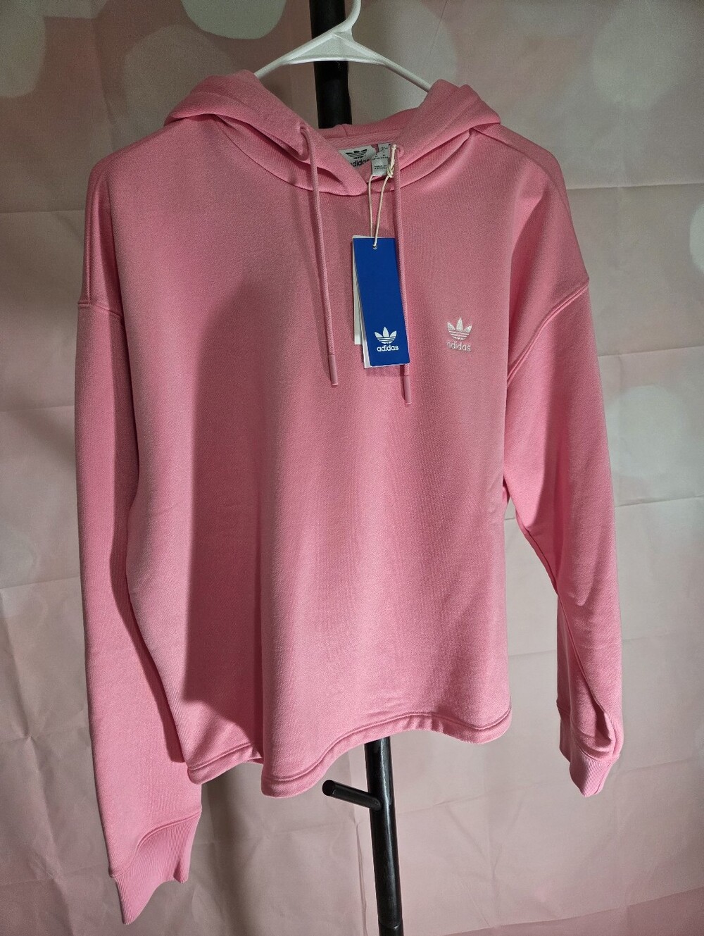 Adidas Women's Hot Pink Hoodie Sweater - Casual Trefoil Pullover Medium NWT